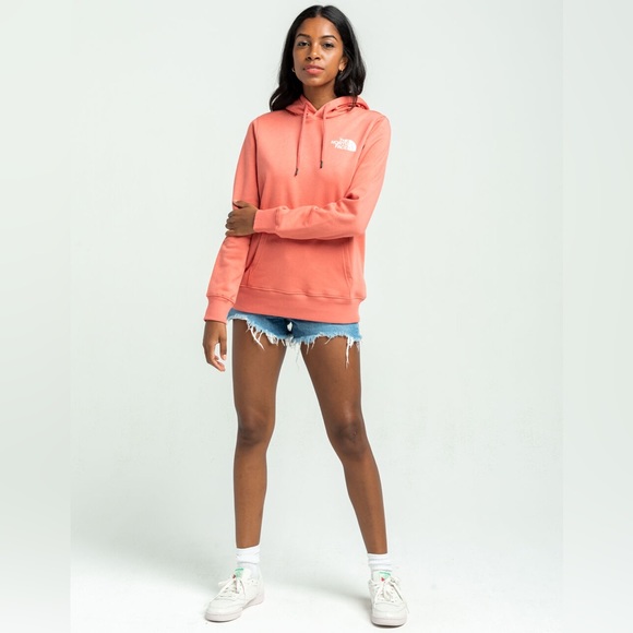 THE NORTH FACE Box NSE Never Stop Exploring Rose Salmon Pink Hoodie XS - Picture 4 of 12